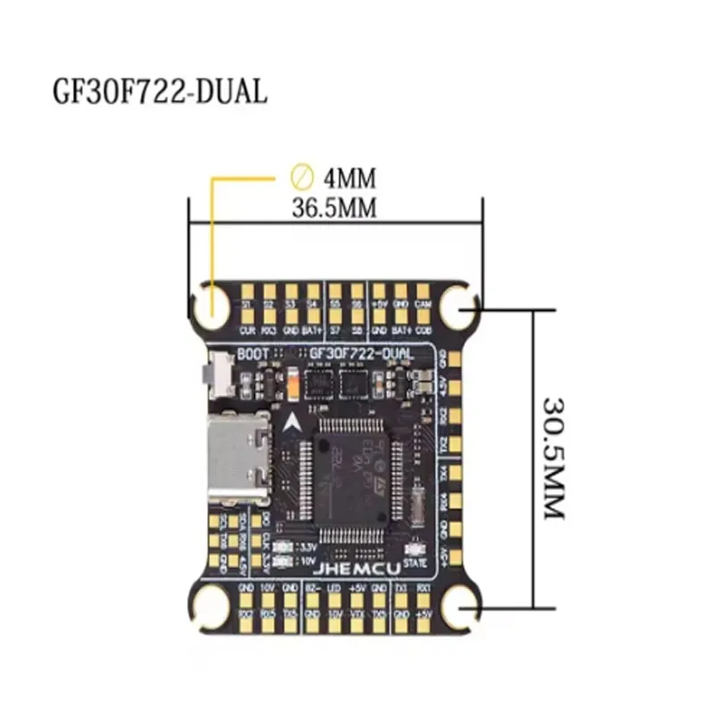 JHEMCU F7 Stack F722 Dual Flig - огляд і ціна Fpv Flight Controller F7 Stack 60A