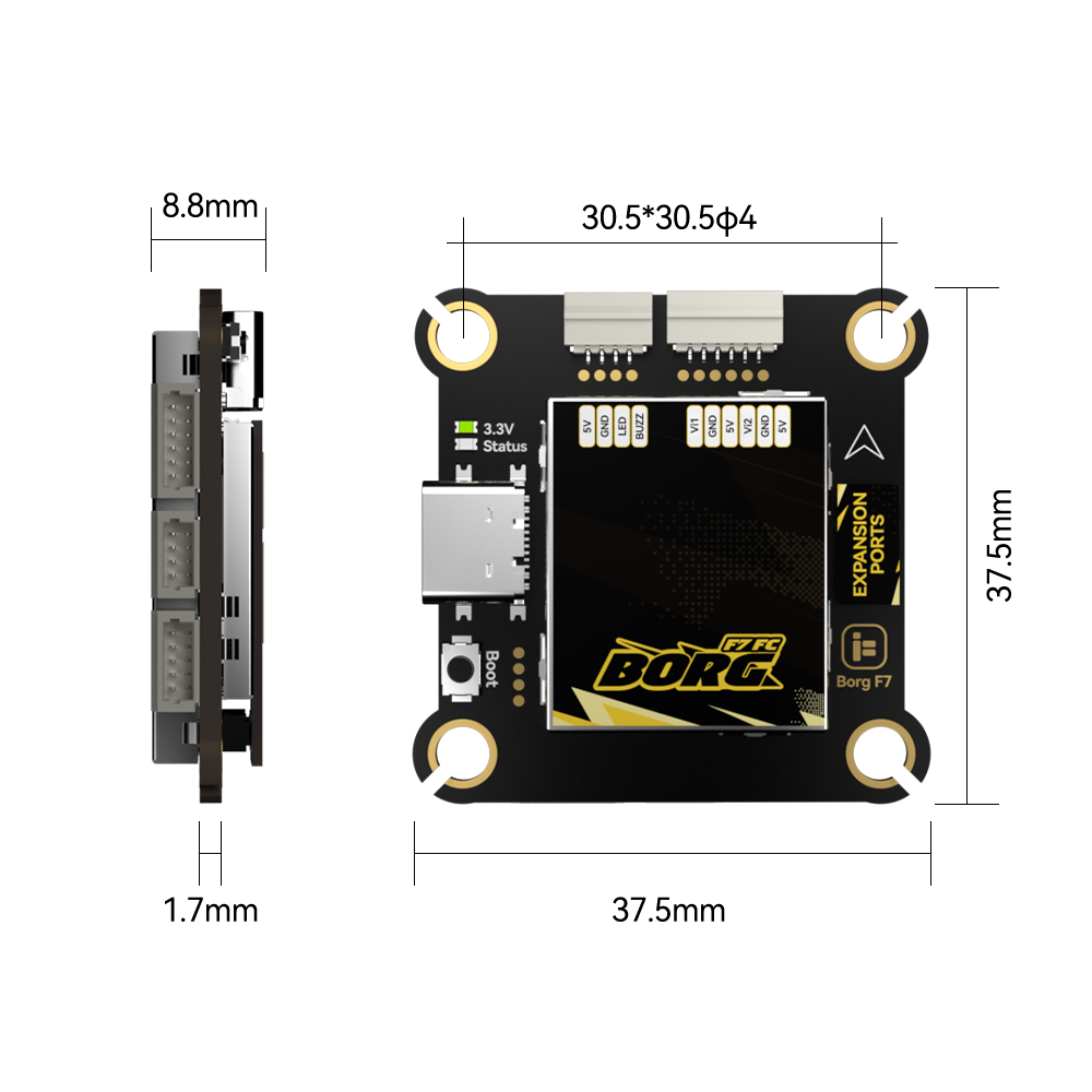 IFlight Borg F7 + Borg 60 ESC  - огляд і ціна Fpv Flight Controller F7 Stack 60A